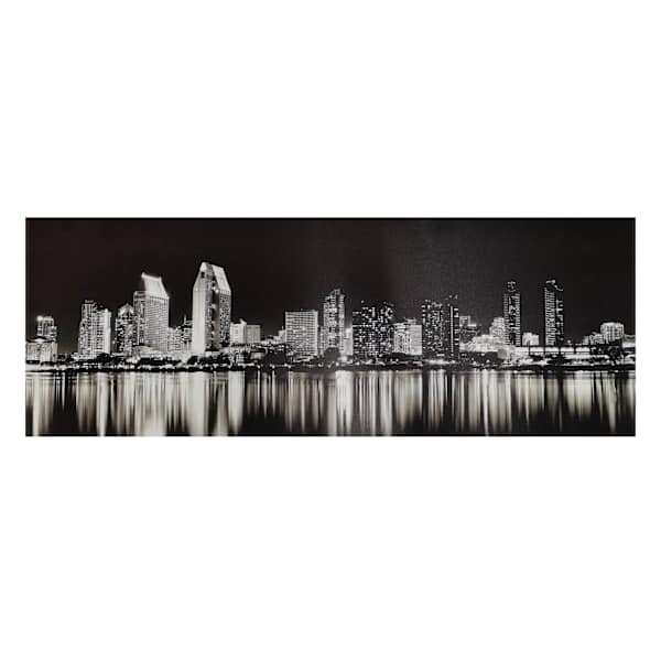 San Diego Lights Canvas Wall Art, 36x12