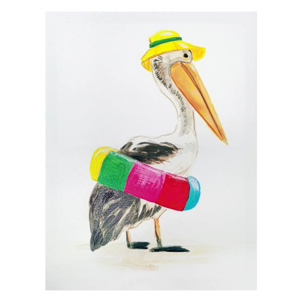 Beach Bum in Floatie Canvas Wall Art, 12x16