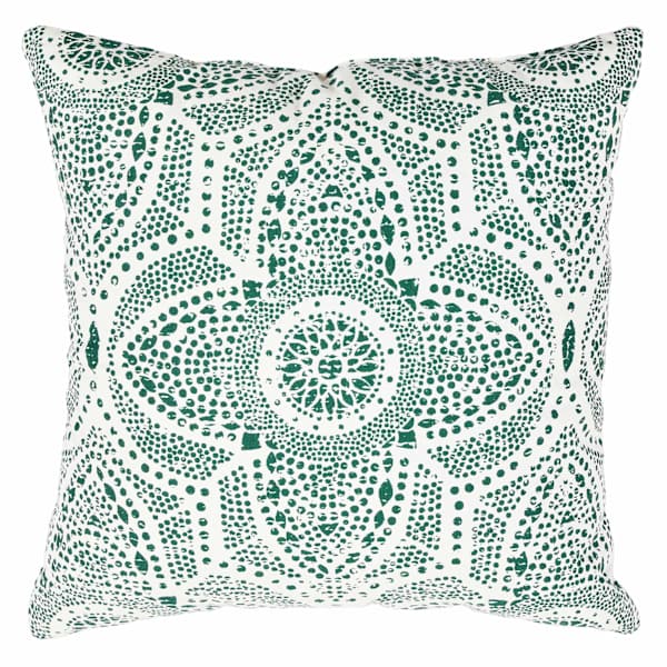 Found & Fable Medallion Print Throw Pillow with Tassels, 18"