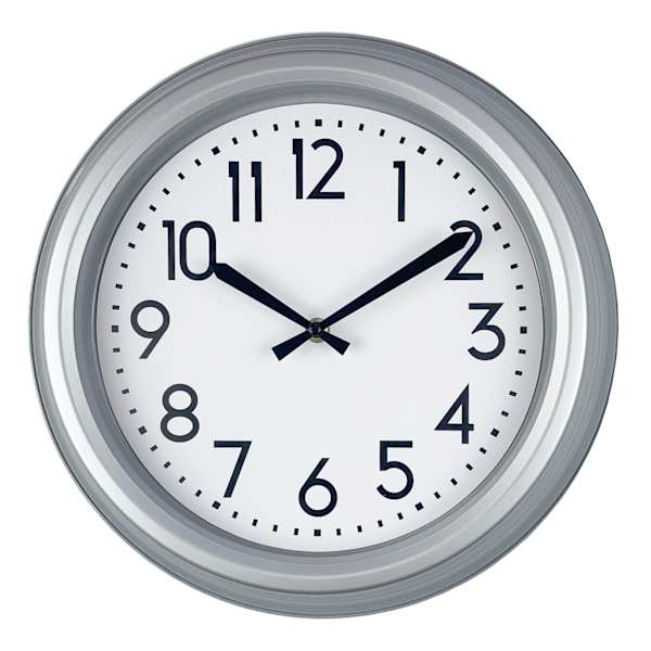 Ty Pennington Grey Modern Wall Clock, 14"