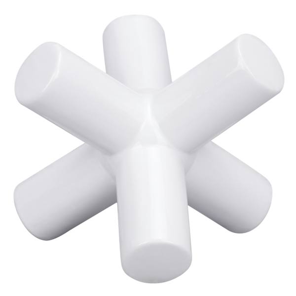 White Ceramic Jack Decor, 7"