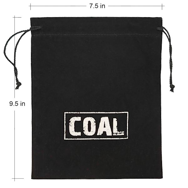 Black Velvet Coal Gift Bag, 7.5x9.5