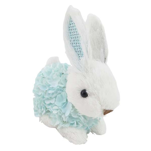 Providence Blue Floral Paper Easter Bunny, 6"