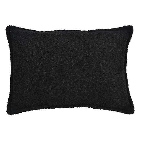 Crosby St. Black Soft Textured Boucle Throw Pillow, 14x20