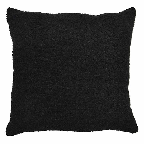 Crosby St. Black Soft Textured Boucle Throw Pillow, 18"
