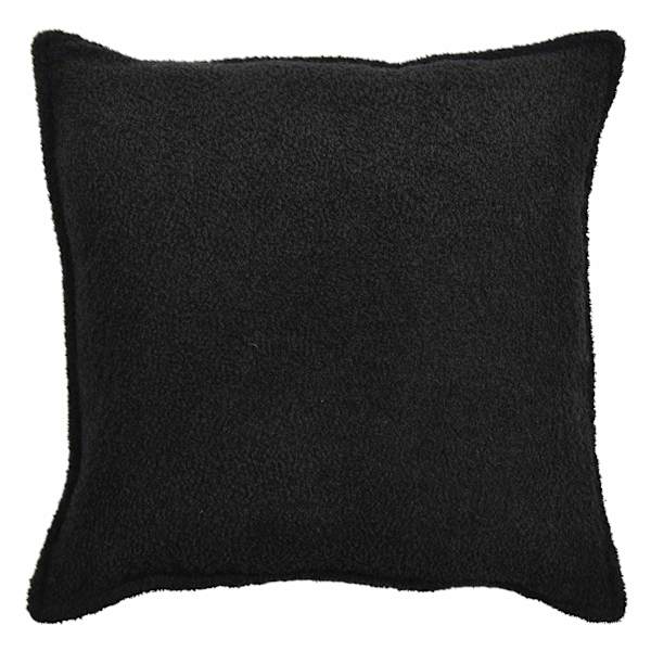Crosby St. Black Soft Textured Boucle Throw Pillow, 24"