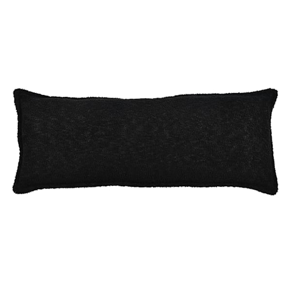 Crosby St. Black Soft Textured Boucle Throw Pillow, 14x36