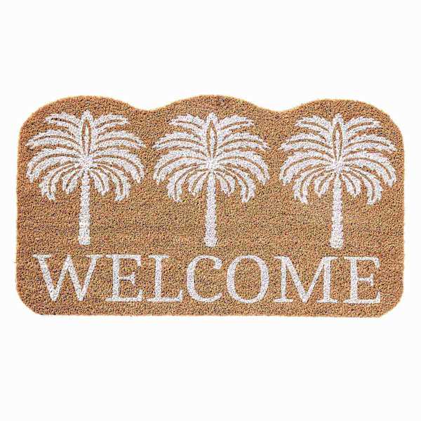 Welcome Palm Trees Coir Mat, 18x30