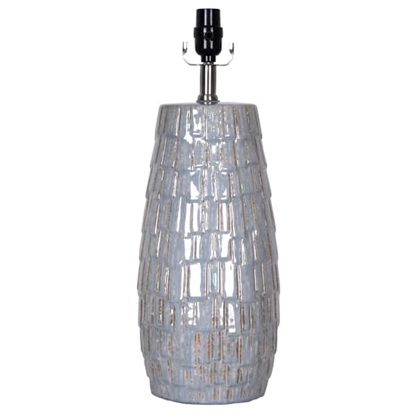 Honeybloom Blue Ceramic Tile Medium Table Lamp Base, 20"