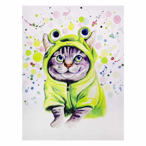 Cat in Costume Canvas Wall Art, 12x16