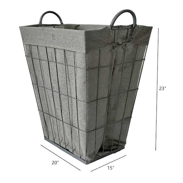 Rectangle Metal Wire Storage Basket, Grey