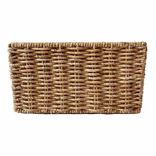 Vanilla Wicker Rectangle Storage Basket, Medium