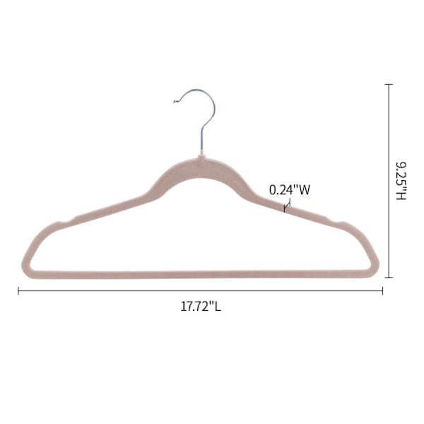 50-Pack Flocked Hanger, White Swan