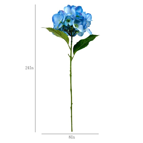 Blue Hydrangea Stem, 24"