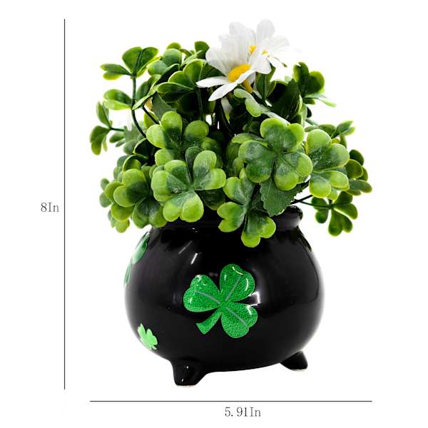 Boxwood in Shamrock Pot, 8"