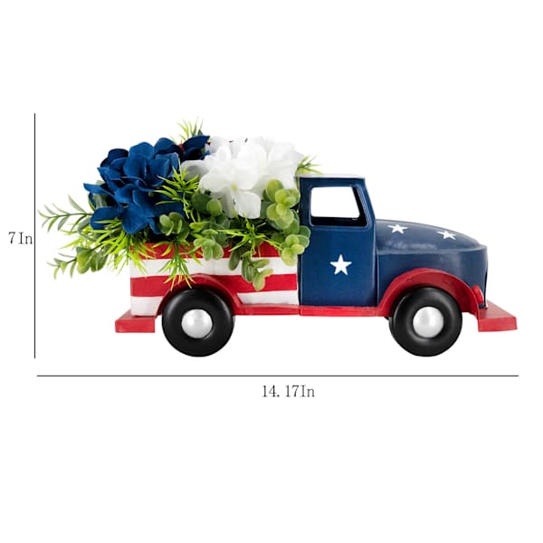 Sunny Club Patriotic Hydrangea in Truck, 7"