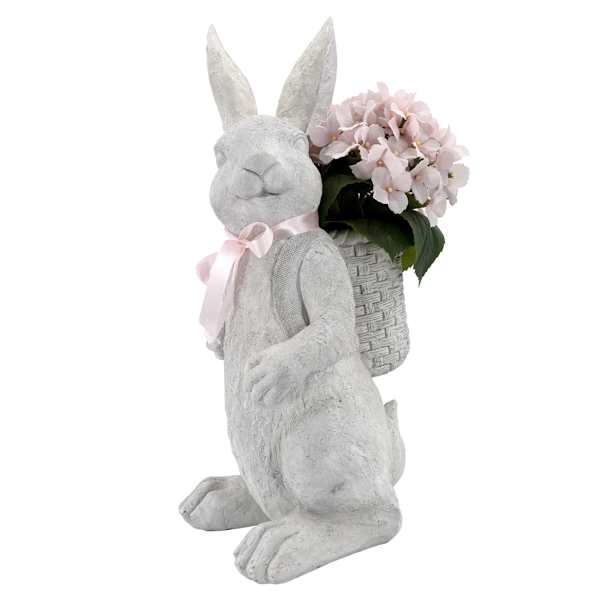 Providence Bunny with Hydrangea Filled Basket, 20"