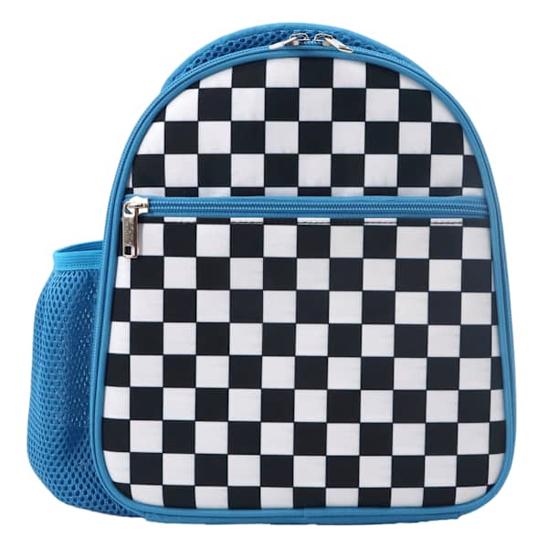 Blue Checkered Insulated Kids Lunch Box