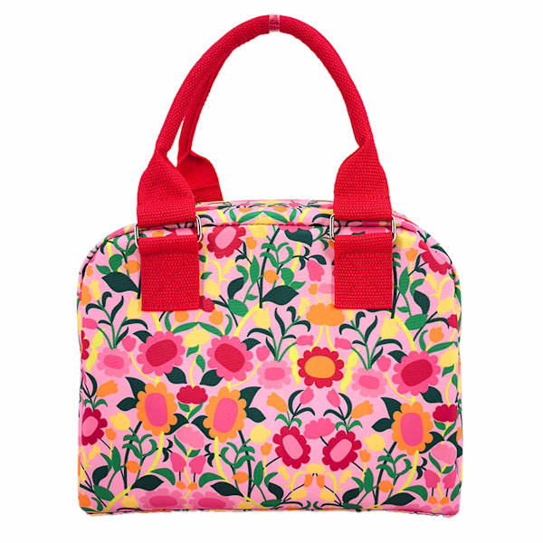 Pink Multi Painted Insulated Lunch Tote