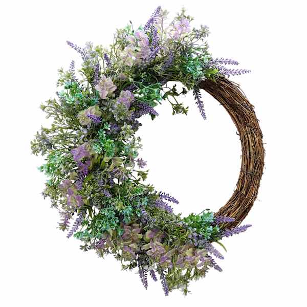 Lavender Half Wreath, 20"