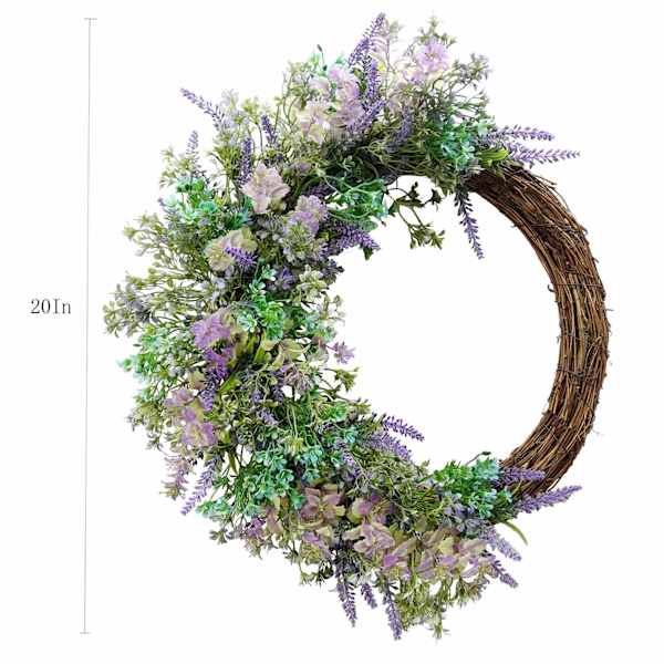 Lavender Half Wreath, 20"