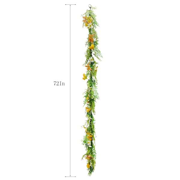 Wild Flower & Butterfly Garland, 72"