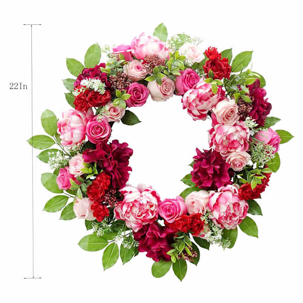 Rose & Hydrangea Wreath, 22"