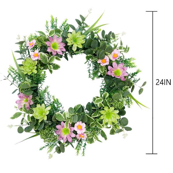 Eucalyptus Flower Wreath, 24"