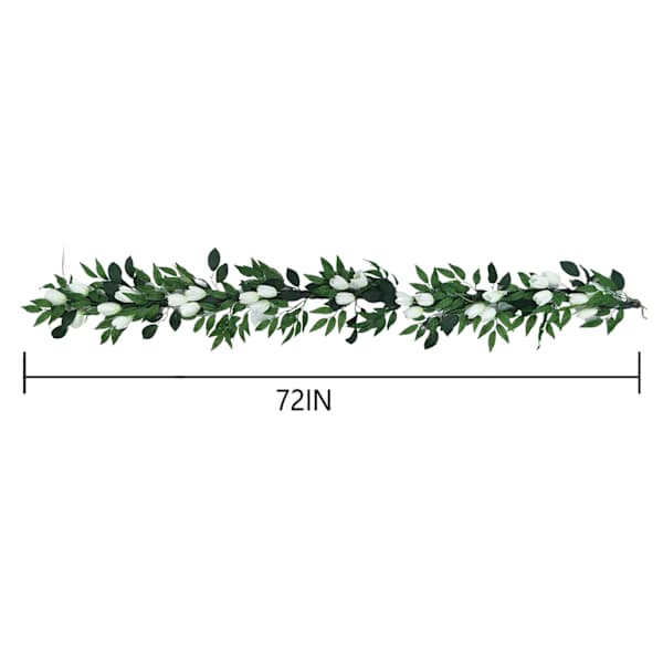 White Tulip Garland, 72"