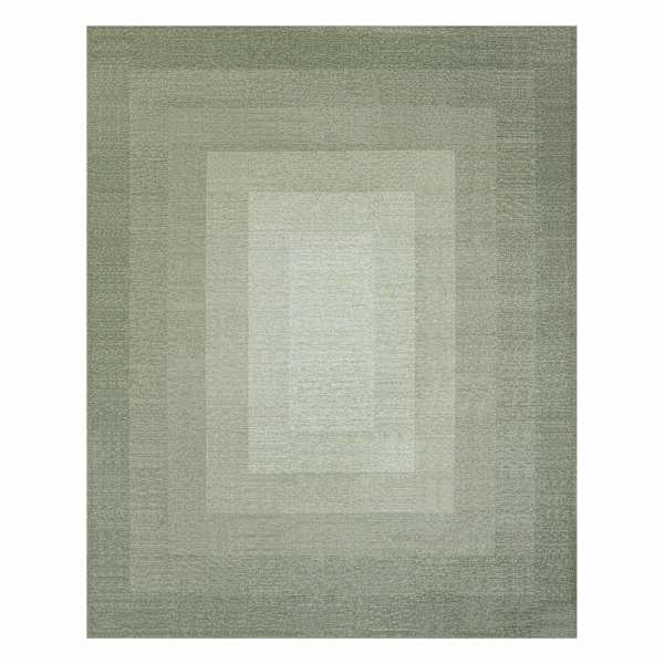 (B893) Green Ombre Flatweave Area Rug, 8x10