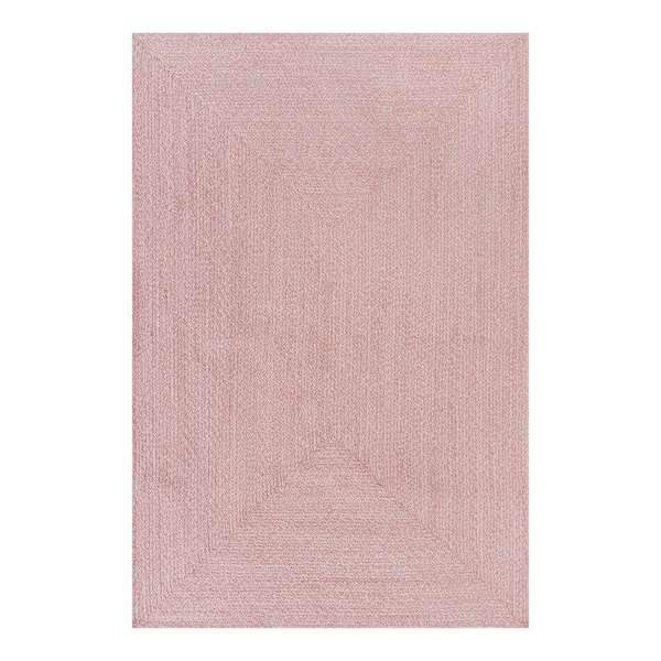 Pink Braided Chenille Accent Rug, 4x6