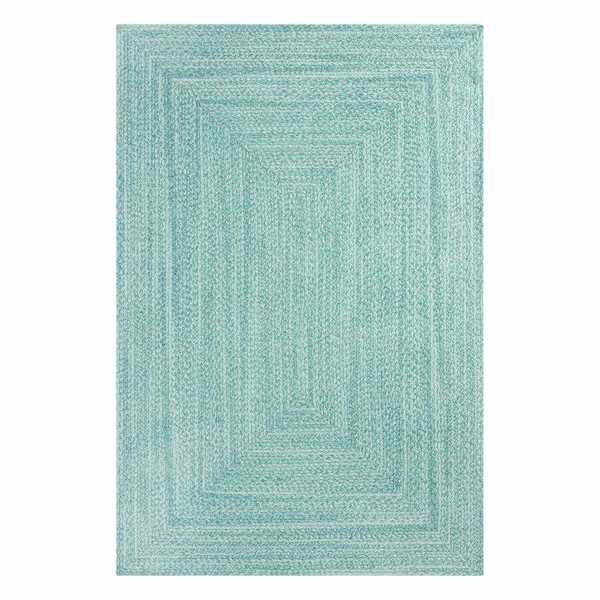 Mint Braided Chenille Accent Rug, 4x6