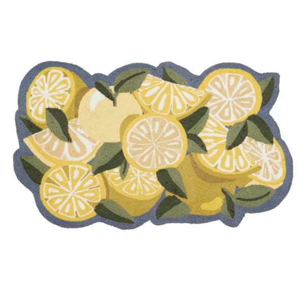 Summerton Lemons Shaped Hook Tufted Accent Rug, 27x45