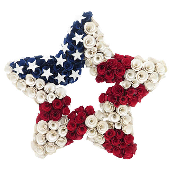 Patriotic Wood Curl Star Wall Décor, 20"
