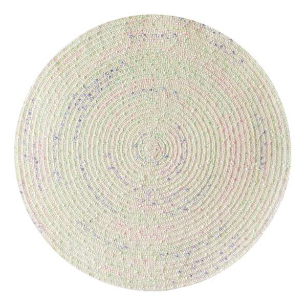 Homespun Easter Cadbury Boucle Round Placemat, 15"