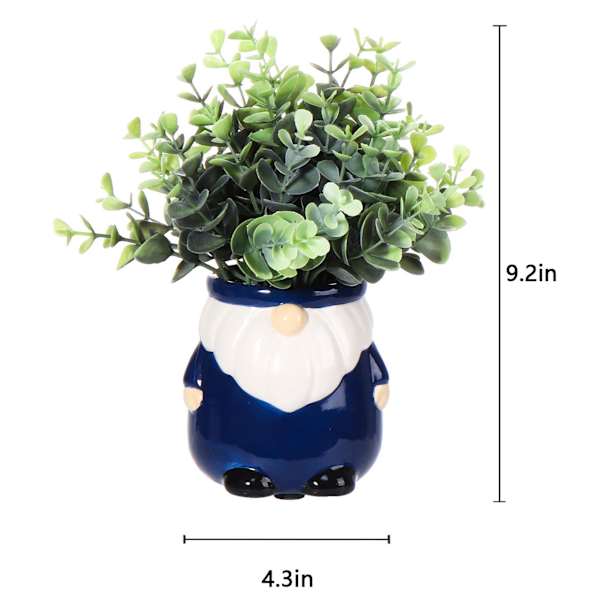 Eucalyptus in Blue Gnome Pot