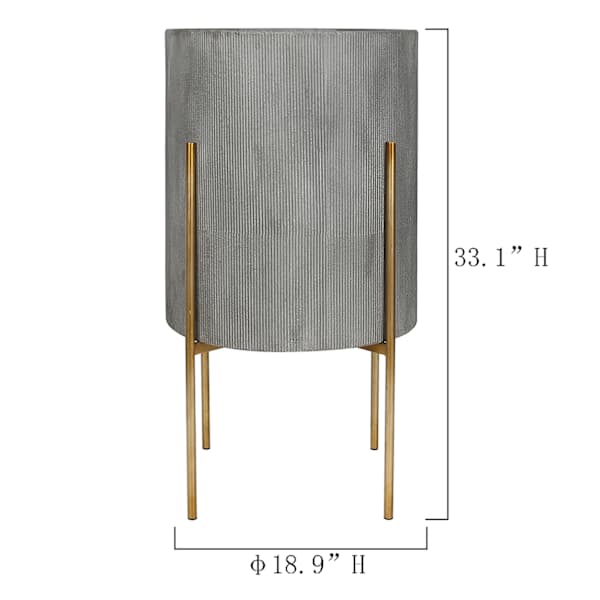 Elliot Grey Metal Planter Stand, Extra Large