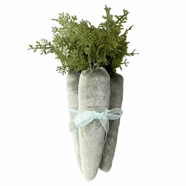 Providence Set of 3 Green Velvet Carrots