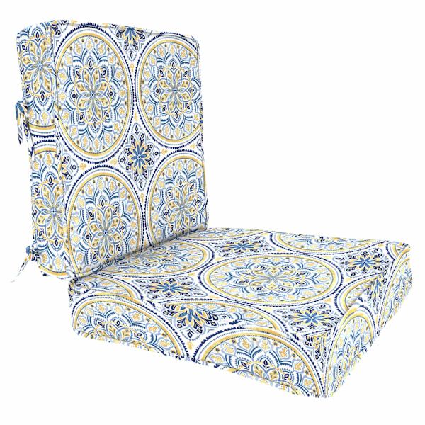 2-Piece Multicolor Castille Outdoor Deep Seat Cushion