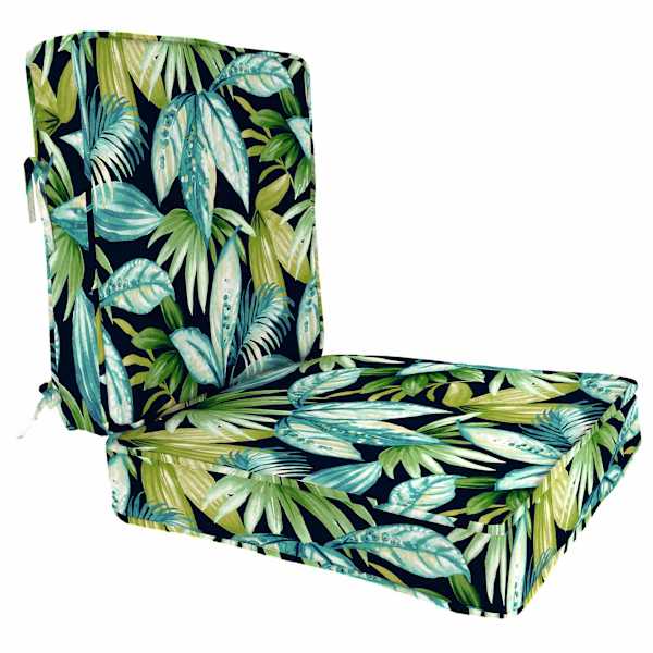 2-Piece Seneca Navy Blue Outdoor Deep Seat Cushion