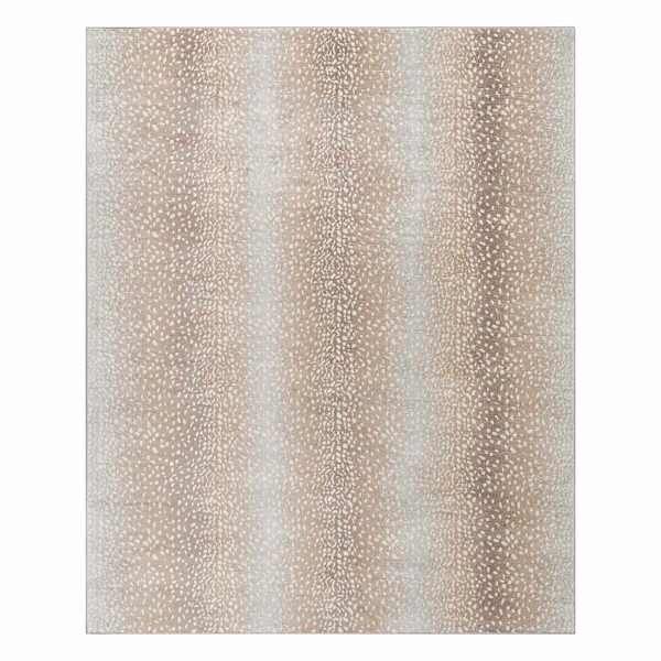 (D614) Crosby St. Roma Neutral Fawn Print Area Rug, 8x10