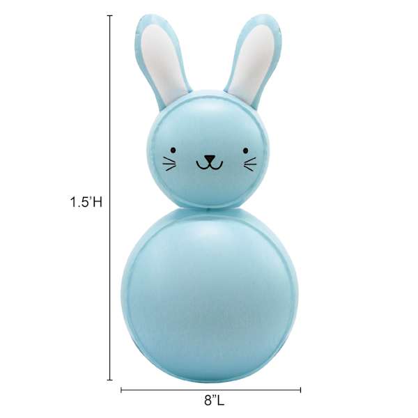 Bunny Brights Blue Blow-Up Inflatable Marshmallow Bunny, 18"