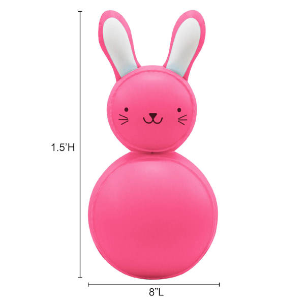 Bunny Brights Pink Blow-Up Inflatable Marshmallow Bunny, 18"