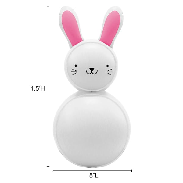 Bunny Brights White Blow-Up Inflatable Marshmallow Bunny, 18"