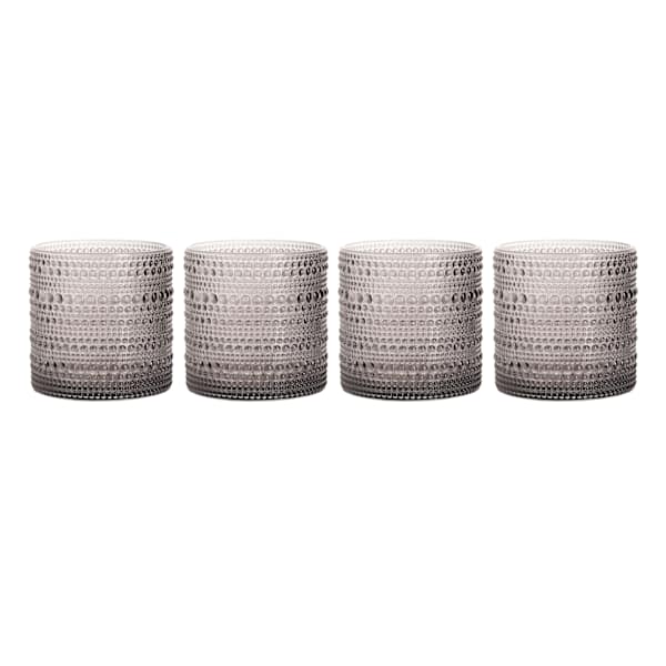 Set of 4 Spectra Smoke Grey Double Old Fashioned Glasses, 13oz