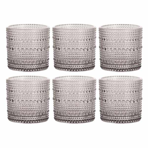 Set of 6 Spectra Smoke Grey Shot Glasses, 2oz