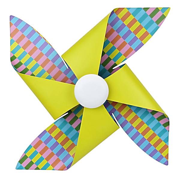 Oh Joy! Yellow Metal Spinning Pinwheel Wall Decor, 13"