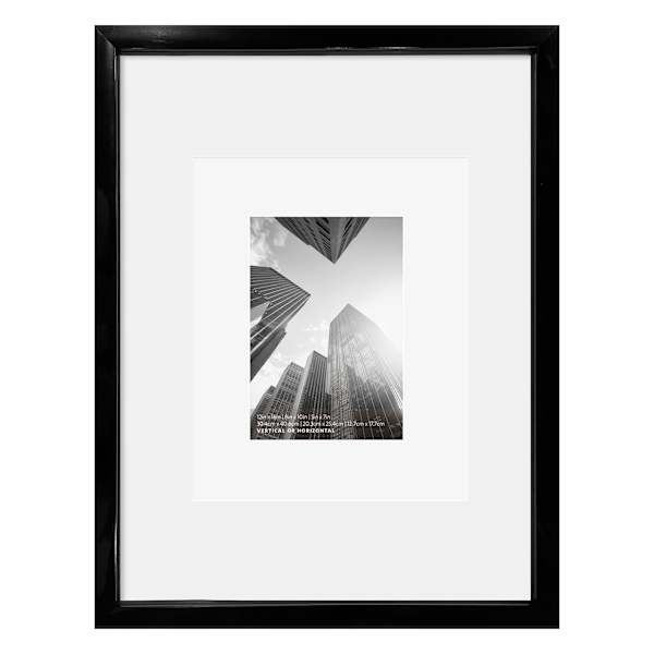 12x16 Black Matted to 8x10 & 5x7 Wall Frame