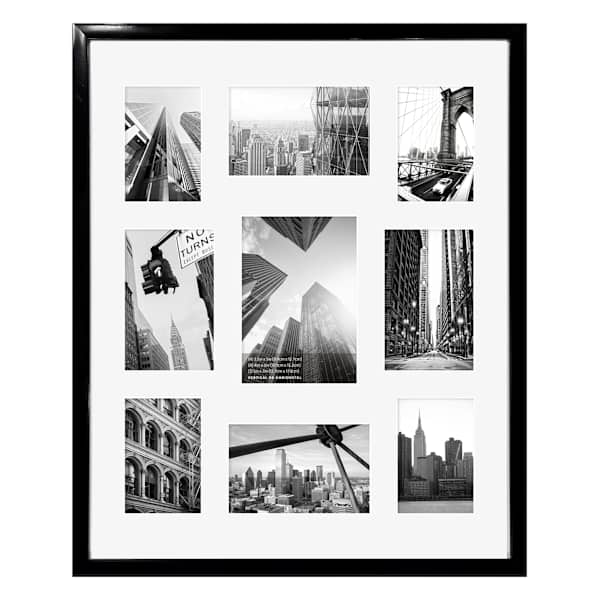9-Opening Black Collage Frame, 16x20