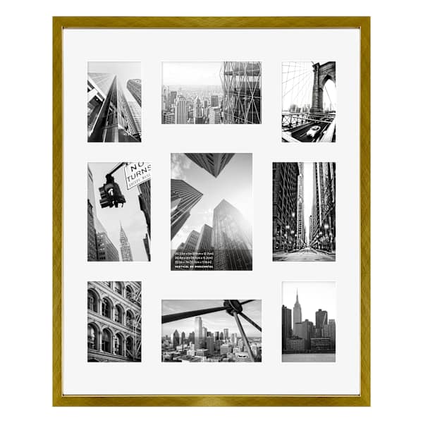 9-Opening Gold Collage Picture Frame, 16x20